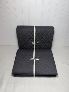 Fundas acolchadas de vieira Pottery Barn Heirloom ~ Euro ~ Carbón ~ Par - Imagen 1 de 9