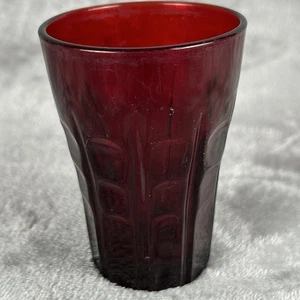 Succo di vetro rubino reale vintage con gancio di ancoraggio HIGH POINT 3 oz MCM - Foto 1 di 8