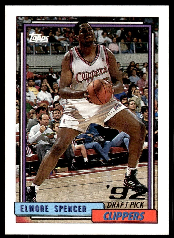 1992-93 Topps Elmore Spencer #300 Rookie Los Angeles Clippers - Image 1 of 2