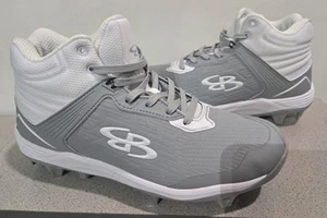 Boombah Mens Molded Cleats Gray White Size 7 - Picture 1 of 8