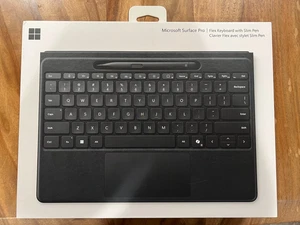 Microsoft Surface Pro Flex Keyboard Bundle with Slim Pen - Alcantara Black - Picture 1 of 3