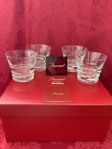 NIB FLAWLESS 4 Glass BACCARAT France ~2 VEGA 2 LOLA Crystal OLD FASHION TUMBLERS - Picture 1 of 12