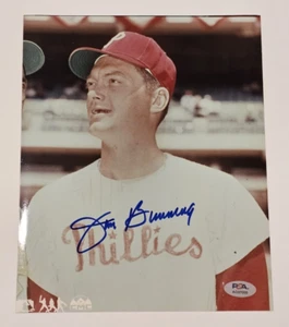 JIM BUNNING Signed 8x10 Photo-HOF-PHILADELPHIA PHILLIES-DETROIT TIGERS-PSA - Picture 1 of 3