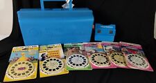 3D view master 18 reels w/case with masters of universe, sesame street && Bambi