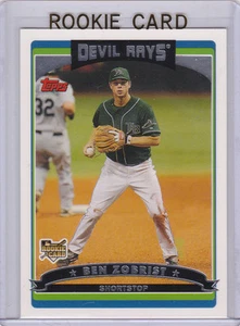 BEN ZOBRIST ROOKIE CARD 2006 Topps Update Baseball RC Rays CHICAGO CUBS WS MVP!! - Picture 1 of 2