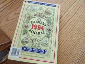 Old Farmers Almanac 1994 Robert Thomas Weather Planting Zodiac Facts Fun Vtg 90s - Bild 1 von 1