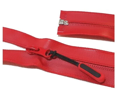 TPU Reißverschluß wasserdicht mit rot teilbar 50 55 60 65 70 75 80 Jacken