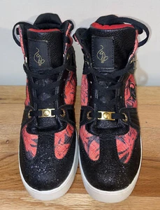 🌺Baby Phat Women Glitter Sparkle Black/Red Fashion Sneaker Shoes Size 9.5 - Picture 1 of 9