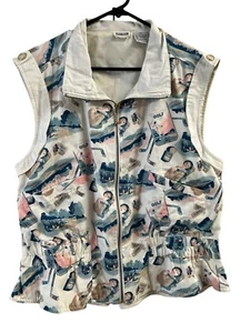 Vintage Open Championship Golf Women’s Vest Medium - Picture 1 of 6