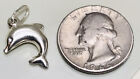 3/4? STERLING SILVER DOLPHIN CHARM PENDANT 1.2g 925 CUTE ANIMAL FINE JEWELRY