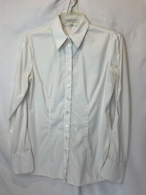 Blusa Top Camisa Mujer Walter Voulez Algodón Elastina Blanca Italiana Talla 40 Pequeña Foto 1 de 3