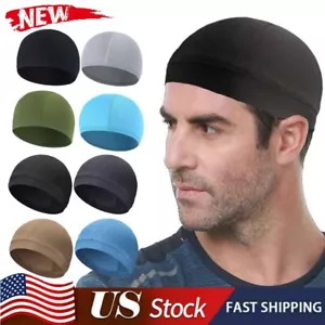 UV Protection Helmet Liner Skull Cap Dew Rags Head Wrap Beanie Hat for Men Women - Picture 1 of 30