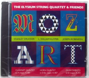 SEALED CD 1999 Mozart ELYSEIUM QUARTET Drucker Kuyper QUINTETS GRK-716 - Imagen 1 de 2