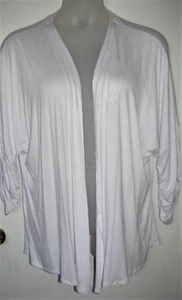 NWT $58 ESPERANZA Soft White Knit Open Style LONG Summer Jacket 3X - Picture 1 of 1
