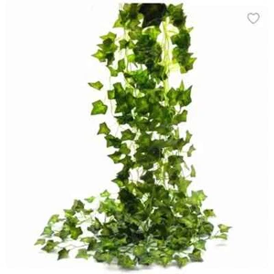 Guirlande de feuilles de lierre artificielle verte 12 pcs 2.1m décoration - Imagen 1 de 4