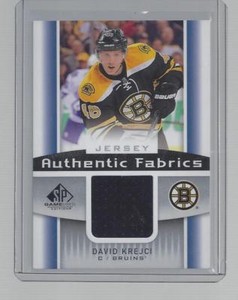 2013/14 SP Game Used David Krejci Authentic Fabrics Jersey #AF-DK