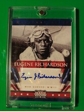 2012 Americana Heroes Military Elite Eugene Richardson 72/99 TUSKEGEE Autograph