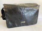 Calvin Klein Messenger Bag Black Leather and Nylon Gently Used