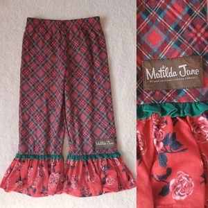 Matilda Jane Girls Christmas Plaid Pajama Pants Size 4 Christmas Morning Holiday - Picture 1 of 9