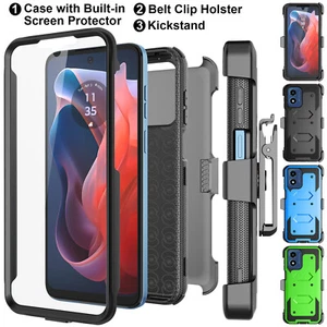 For Motorola Moto G Stylus 5G 2024 2023 Case + Screen Protector Belt Clip Cover - Picture 1 of 35