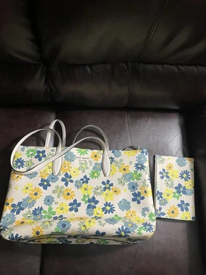 NOVA Bolsa Tote Kate Sade Floral Bolsa de Ombro Bolsa de Couro - Imagem 1 de 4