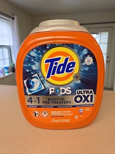 Tide Pods with Ultra Oxi 104-Count Laundry Detergent Pods /4 in 1 / ALL MACHINES - Picture 1 of 6