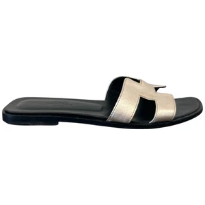 Hermes Women's Metallic Oran Sandals Rose Gold EU 36 / UK 3 - Picture 1 of 18