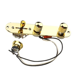 Placa de control de guitarra de 5 vías perillas de control de tono precableadas para tele/telecaster - Imagen 1 de 13