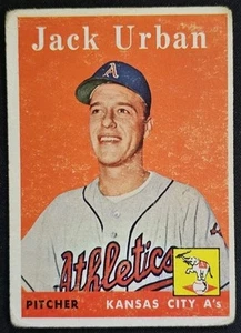 1958 Topps #367 Jack Urban Kansas City Athletics RC Rookie - PR - Picture 1 of 2