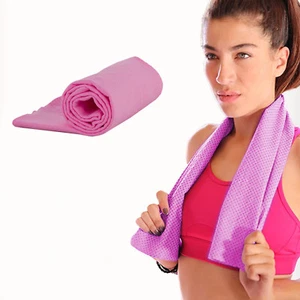 Pink Cooling Towel - Reusable Instant Cool Gym, Running, Outdoor or Beach Towel - Picture 1 of 7