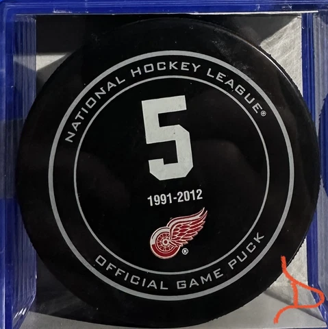 Detroit Red Wings #5 Nicklas Lidstrom (HOF Induction 2/23/16) Official Game Puck Cover