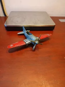 Vintage 1960s Hubley Kiddie Toy 1:12 Navy Fighter Airplane #467 (F2A Buffalo) - Imagen 1 de 8