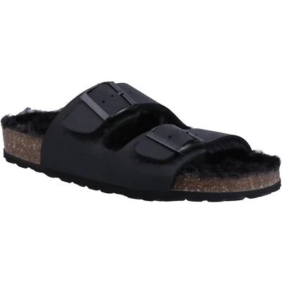 Hush Puppies Jessie Leather Women's Black Slippers New - Image 1 of 4