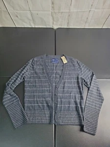 American Eagle Outfitters Gray Cardigan Speckled Silver Buttons NWT XL - Picture 1 of 8