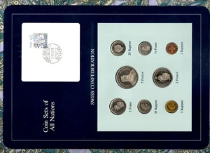Coin Sets of All Nations Switzerland 1983-1985 UNC 5 Francs 1984 2 Francs 1983 - Picture 1 of 4