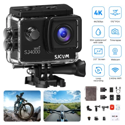 SJCAM SJ4000 Action Cam 4K30fps WiFi Kamera Ultra HD 170°FOV mit EIS - Bild 1 von 4
