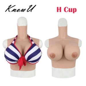 KnowU Transgender Big H Cup Breast Forms Silicone Fake Boobs For Crossdresser - Picture 1 of 15