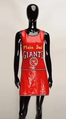 Mini Vestido Raro Plein Sud Vintage Gigantes Lentejuelas Completas Cuentas Talla 38 Foto 1 de 4