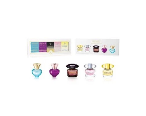 Versace Mujeres 5 Piezas Mini Colección Set de Regalo 0.17 OZ 5 ml Edp & Edt Dab-On Splash Foto 1 de 1