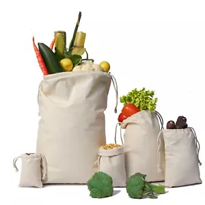 Biglotbags - 3 x 4 Inches Premium 100% Cotton Double Drawstring Muslin Bags - Picture 1 of 7