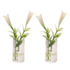  2 Pcs Children Miniature Vase Fake Flowers Imitation Plants Lily