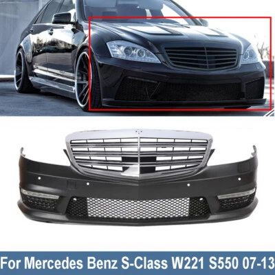 S63/S65 AMG Style Front Bumper W/DRLs for Mercedes Benz S-Class W221 S550 07-13 - Изображение 1 из 4