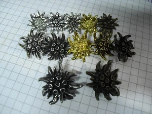 Trachten-Knöpfe Edelweiss Metall gold/silber 17, 20 und 28mm Restposten!!! - Bild 1 von 19
