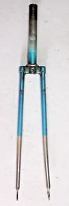 Vintage Akisu Road Bike Fork 27" 1" Threaded 180mm Blue Lugged Steel Ships Fast - Picture 1 of 18