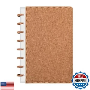 MOSA BEAR Notebook rilegato a disco, Planner rilegato a disco con copertina in pelle, 180 pagine Spir - Foto 1 di 5
