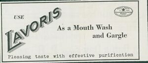 1941 Lavoris Mouth Wash Gargle Pleasing Taste Purification Vintage Print Ad LHJ3