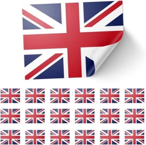 20 X Union Jack Flag Stickers - Rectangle Event Laptop Travel 8.5 x 5.5cm - Picture 1 of 3