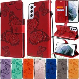 For Samsung S21 S20 S10 S9 S8 S7 Note 20 Magnetic Flip Wallet Leather Case Cover - Picture 1 of 53