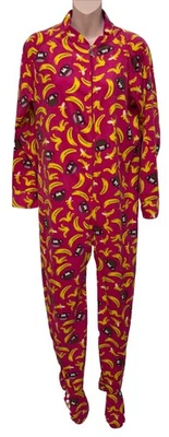 Pijama feminino Joe Boxer rosa novidade estampa Go Bananas lã pé médio - Imagem 1 de 4