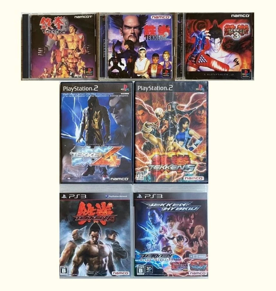 SONY PlayStation PS 1 2 3 Tekken 1 2 3 y 4 5 y 6 e híbrido 7 juegos conjunto probado Foto 1 de 1